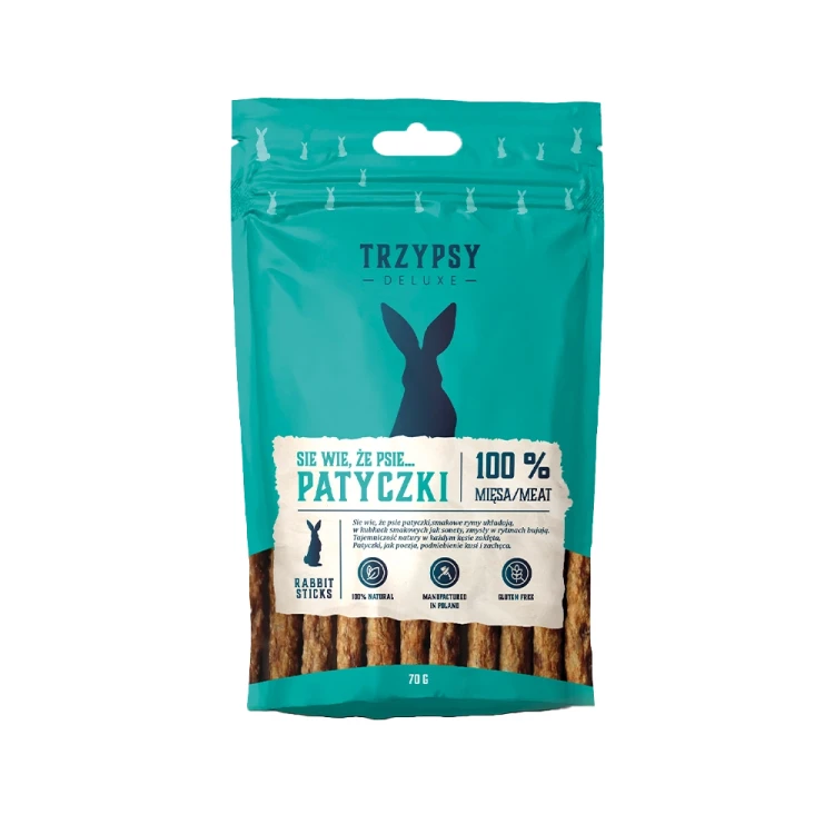 Trzypsy Deluxe Sie wie, że psie Patyczki Królik.webp