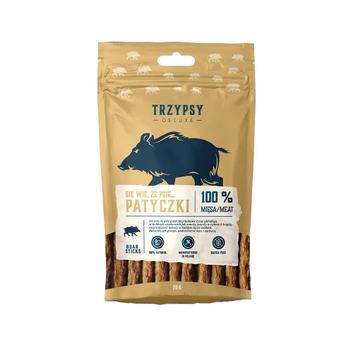 Trzypsy Deluxe Sie wie, że psie Patyczki Dzik.webp