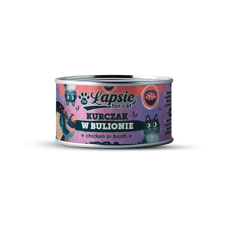 Łapsie for Cat Kurczak w bulionie puszka.webp