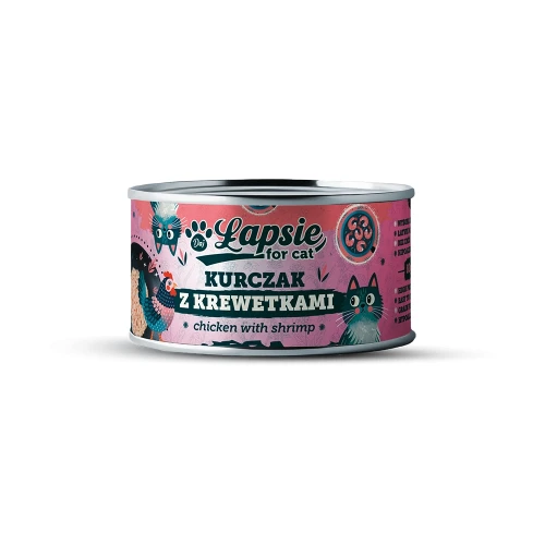 Łapsie for Cat Kurczak z Krewetkami w bulionie puszka.webp