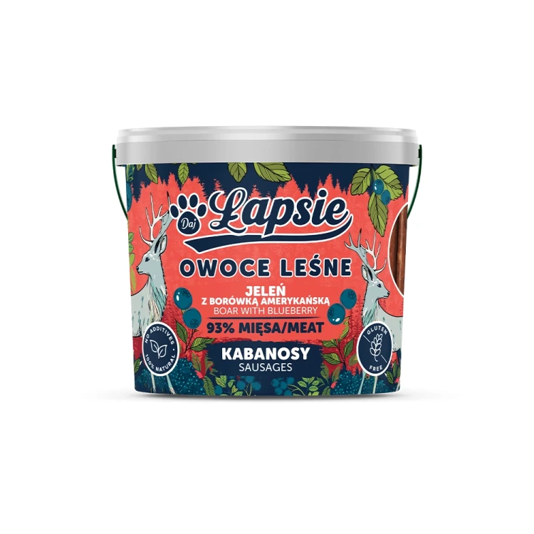 Łapsie Kabanosy Jeleń z borówką .webp