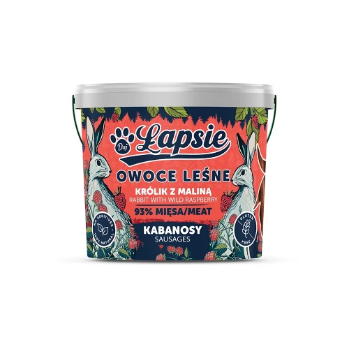 Łapsie Kabanosy Królik z malinami.webp